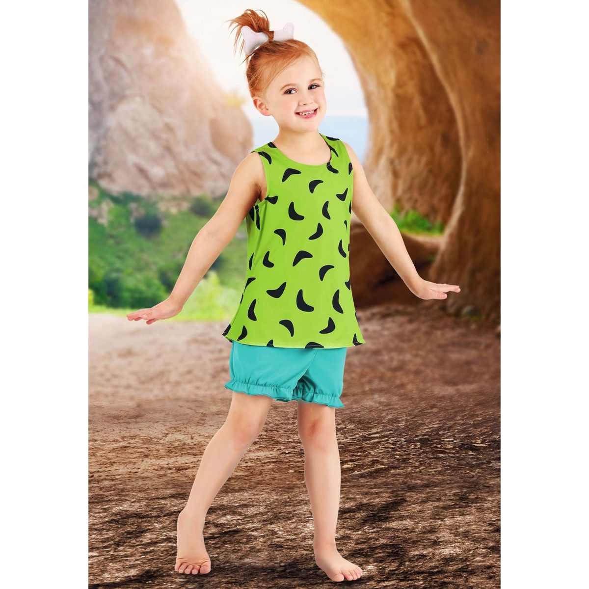 HalloweenCostumes.com Flintstones Pebbles Costume for Girls, Baby Cavewoman Costume for Bedrock Cosplay Party - thumbnail 2