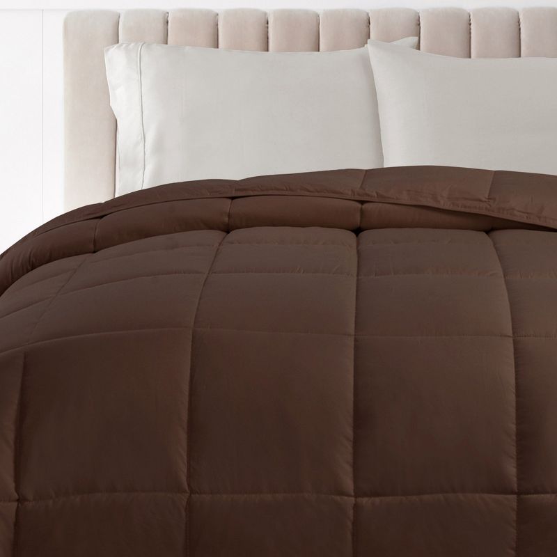 Classic Comforter Reversible All-Season Medium Weight Down Alternative Bedding by Blue Nile Mills, 3 of 8