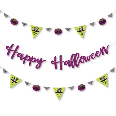 Big Dot of Happiness Happy Halloween - Witch Party Letter Banner Decoration - 36 Banner Cutouts and Happy Halloween Banner Letters