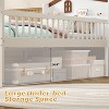 Empire DigiLabs Twin Platform Bed Frame with 4 Drawers and Storage Headboard for Kids/Teens Bedroom, Beds with Guardrails, No Box Spring Needed - 3 of 4