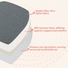 ChicFurnit 2PCS Seat Cushion Trapezoid Size Premium Soft Cotton Filling Non Slip Design Comfortable Durable for Living Room, Black, 17"*16.5"*2.2" - 3 of 4