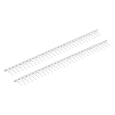 Unique Bargains Home DIY Miniature Garden Ornament Decorative Picket Fence White 2 Pcs