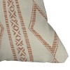 Little Arrow Design Co. Oceania Diamond Stripes Ginger Outdoor Throw Pillow Cream - Deny Designs - 2 of 3