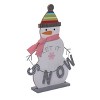 Transpac Wood 12.99 in. Multicolor Christmas Snowman with Detail - 2 of 4