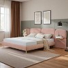 Christopher Knight Home Lindis Modern Upholstered Bed with 2 Built-in Shelves - 2 of 4