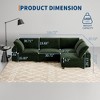 106" L-Shaped Modular Sectional Sofa with Sleeper, Chaise & Charging Station, Convertible Cloud Couch for Living Room, Green Velvet - 2 of 4