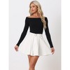 INSPIRE CHIC Women's Vintage Summer High Waist with Belt A-Line Mini Jean Skirts - 2 of 4