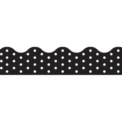 Trend Polka Dots Black Terrific Trimmers, 39 ft (Pack of 6)