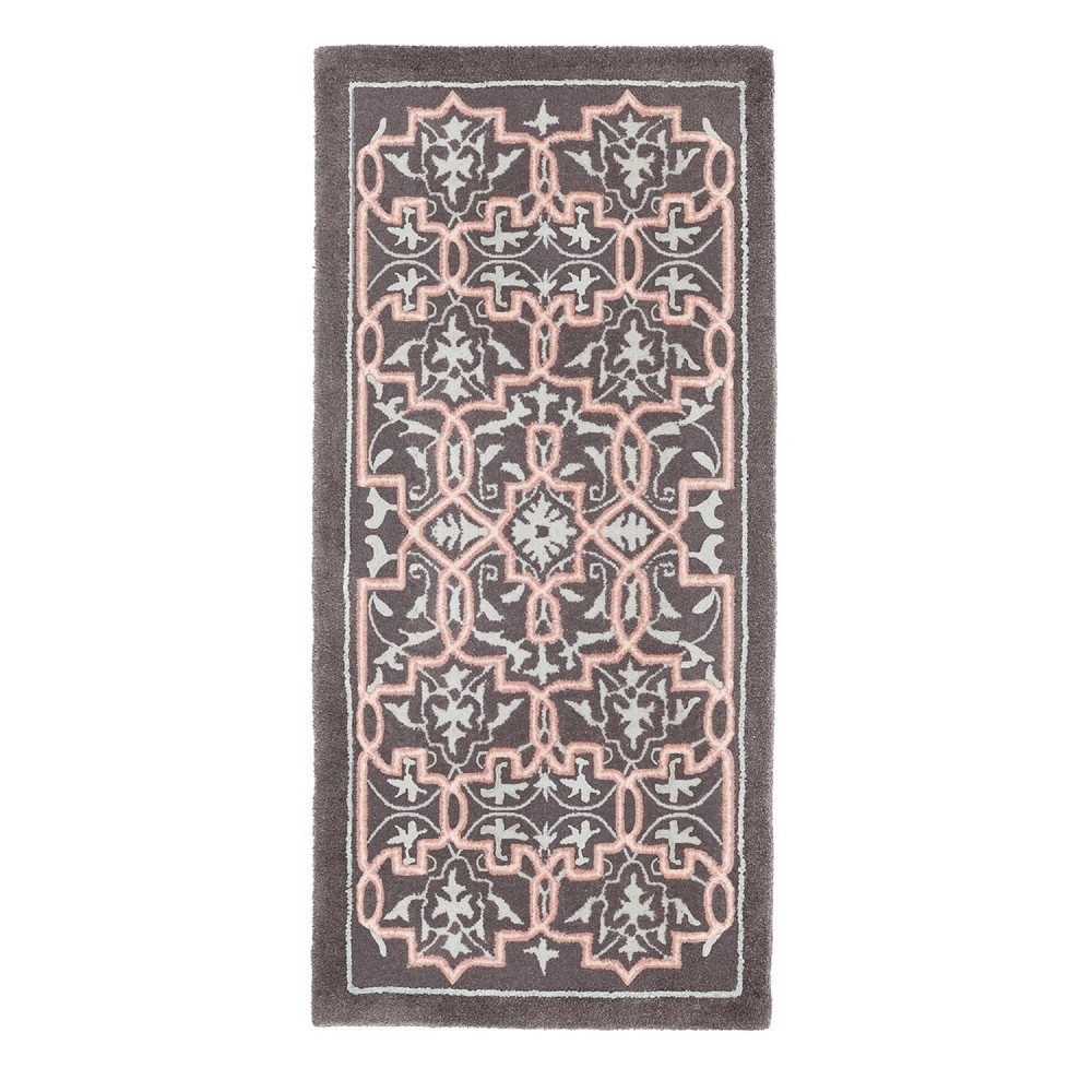 Photos - Area Rug 56" Long Minuteman International Tabriz Hearth Rug, Flame Retardant Wool Dove Gray - ACHLA Designs