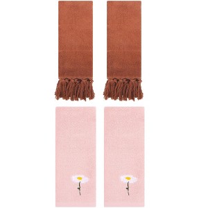 REGALWOVEN 4 Pcs Hand Towels, Absorbent Soft Bath Towel Set for Bathroom - 1 of 4