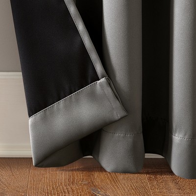 Sun Zero Gray 84" Blackout Rod Pocket Curtain Panel