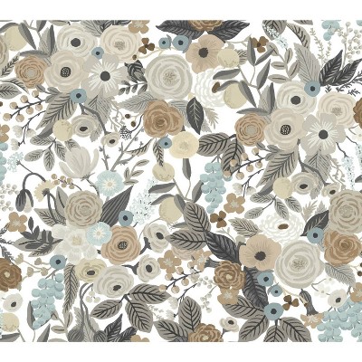 Off-White Floral Peel and Stick Wallpaper Roll