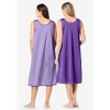 Only Necessities Women's Plus Size 2-Pack Sleeveless Nightgown - 3 of 4