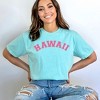 Simply Sage Market Women's Hawaii Curved Short Sleeve Garment Dyed Tee - 2 of 3