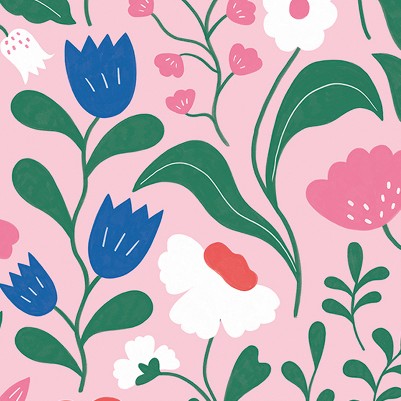 tropical pink floral