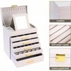 6 Layer Jewelry Box , Popular Styles with 5 Drawers and 1 Layer Daily Makeup Companion - 2 of 4