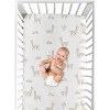 Sweet Jojo Designs Gender Neutral Baby Fitted Crib Sheet Boho Llama Taupe and White - 4 of 4