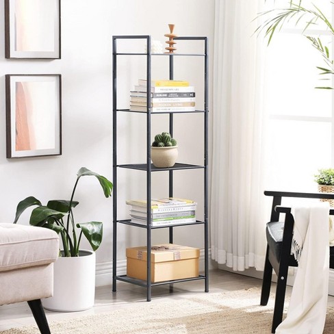 Songmics 5-tier Storage Rack Bathroom Shelf Extendable Plant Steel ...