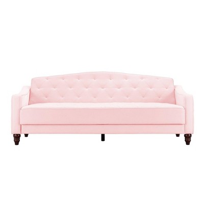 Vintage Tufted Sofa Sleeper Pink 