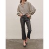 Women's Balloon Sleeve Button Down Stripe Shirt - In February - 3 of 4