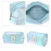 Unique Bargains Women's Durable Letter D Cosmetic Bag Blue 1 Pc - 3 of 3