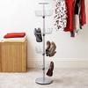 Household Essentials 4 Tier Shoe Tree Silver: Iron Frame Shoe Rack, Holds 24 Pairs, Freestanding Shoe Storage Solution - 4 of 4