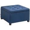 Dexmalle Tufted Storage Ottoman with Flip Top,Blue - 2 of 4
