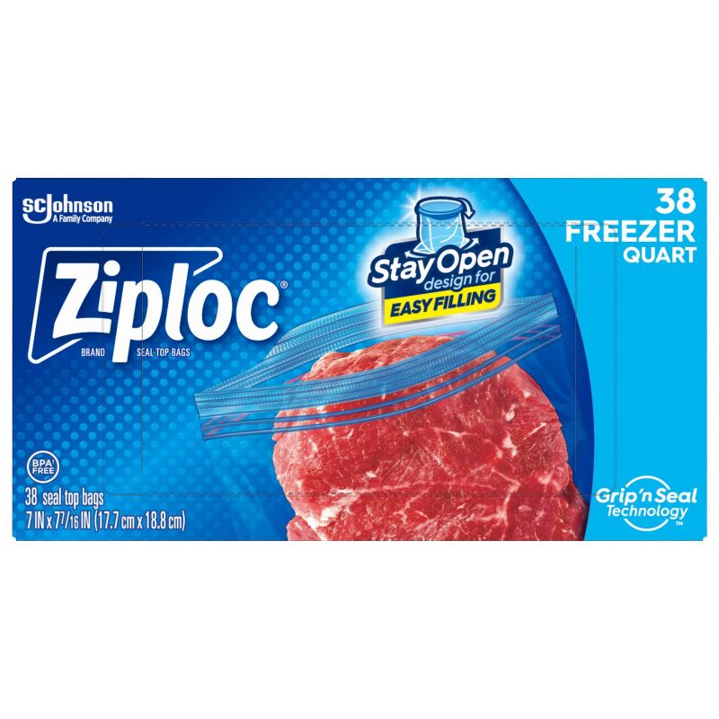Ziploc Freezer Quart Bags, 1 of 17