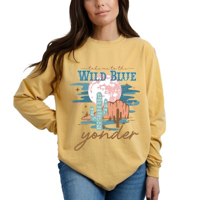 Simply Sage Market Wild Blue Yonder Garment Dyed Long Sleeve