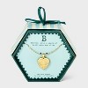 14K Gold Dipped Heart Charm Initial Necklace - A New Day™ Gold - 3 of 4