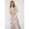 August Sky Women's Alfresco Print Smocked Midi Dress - 4 of 4