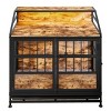 31'' Wooden Dog Crate Furniture with Storage,Indoor Dog Kennel with Pull Out Tray And Raised Base,for Medium AndLarge Dogs–LAOTIES - 4 of 4