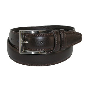 Aquarius Men's Big & Tall Leather Padded Belt with Satin Buckle - 1 of 4