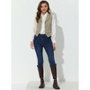 INSPIRE CHIC Women's Plaid Vintage Notched Lapel Collar Single Breasted Waistcoat Vest - 3 of 4