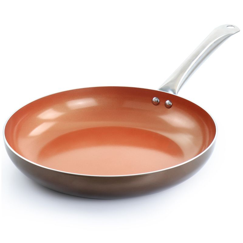 Gibson Copper Pan Cooking Excellence 12 Inch Aluminum Nonstick Frying Pan in Copper, 2 of 8