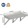 Acekool Commercial Stainless Steel Wall Shelf, Metal Kitchen Rack with Backsplash & Brackets for Home or Business - 3 of 4