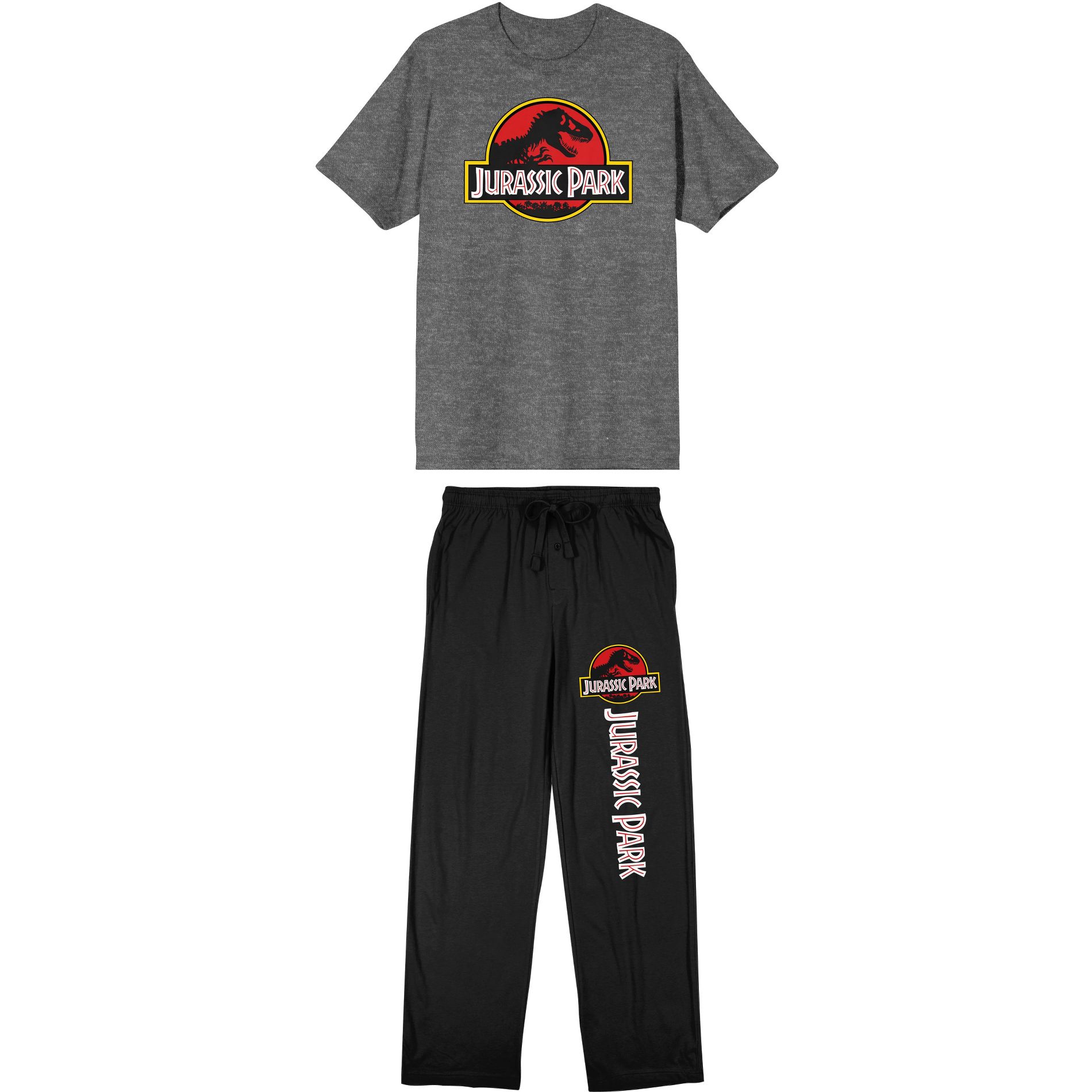 Jurassic Park Title Logo Men's 2-Piece T-Shirt And Sleep Pants Set