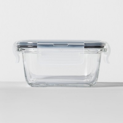 1.6 cup Square Glass Food Storage Container - Made By Design™