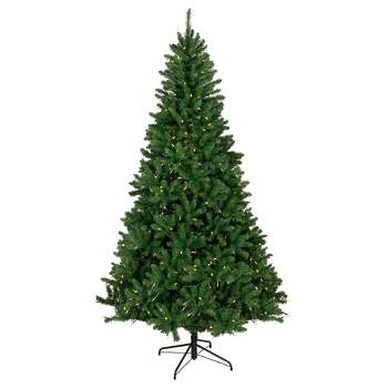 Northlight 7.5' Pre-Lit Manchester Pine Instant Connect Artificial Christmas Tree, Dual LED Lights