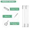 Unique Bargains DIY Clothing Accessories Suit Copper Long Needle Brooch Stick Pins Stopper Ends Flat Head - 2 of 4