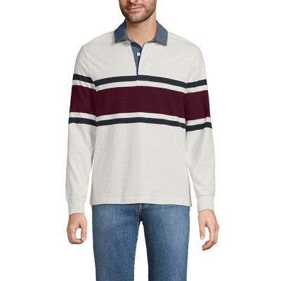 Lands' End Men's Long Sleeve Solid Rugby