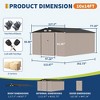 10x14 FT Commercial-Grade Metal Storage Shed - Extra Large Galvanized Steel Shelter with Lockable Doors & Air Vents - 2 of 4