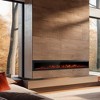 Erommy 100" Electric Fireplace, Wall Mounted and Recessed Fireplace Heater with Remote Control &Timer, 9 Color LED Flamer, Crystals Only, 750/1500W - 2 of 4