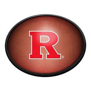 College Football Pigskin Design Oval Slimline Lighted Wall Sign - 1 of 4