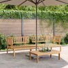 vidaXL Patio Pallet Corner Sofas 2 pcs - Solid Acacia Wood - Modular Garden Furniture for Terrace, Deck, or Outdoor Use - 52.4" x 36.2" x 27.2" - 2 of 4