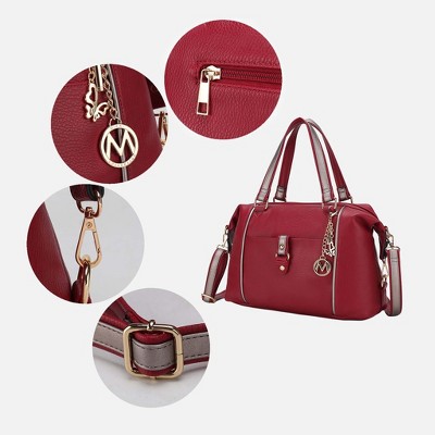 MKF Collection Lightweight Satchel Bag with Adjustable Strap, Opal | MKF Collection by Mia K - Red Pewter — фото 4