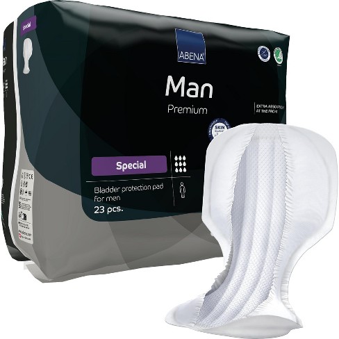Abena Man Special, Premium Male Bladder Protection Pads, Heavy Absorbency,  One Size, 23 Count