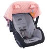 Hudson Baby Infant Girl Reversible Car Seat and Stroller Canopy, Blush Floral, One Size - 3 of 4