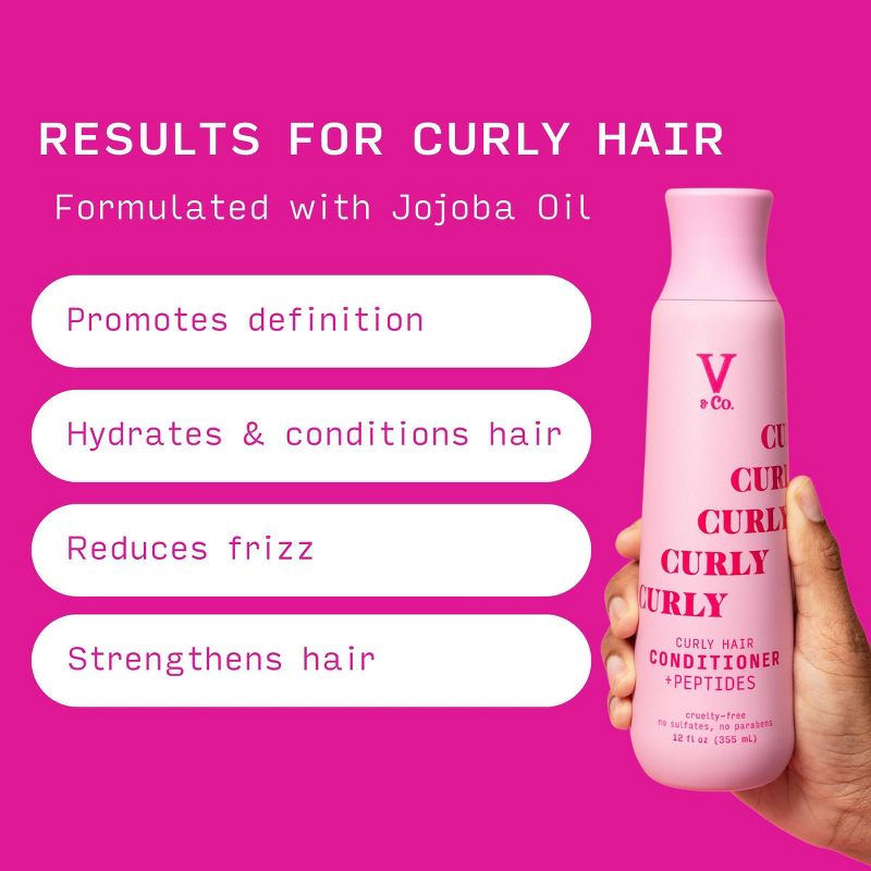 V&#38;Co. Beauty Curly Hair + Peptide Conditioner - 12oz, 6 of 13