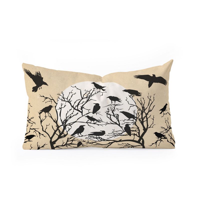 Heather Dutton Ravens Call Natural Oblong Throw Pillow - Society6, 1 of 3